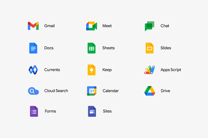 Google Workspace applications