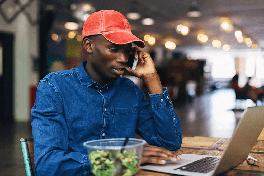 Man talking on phone